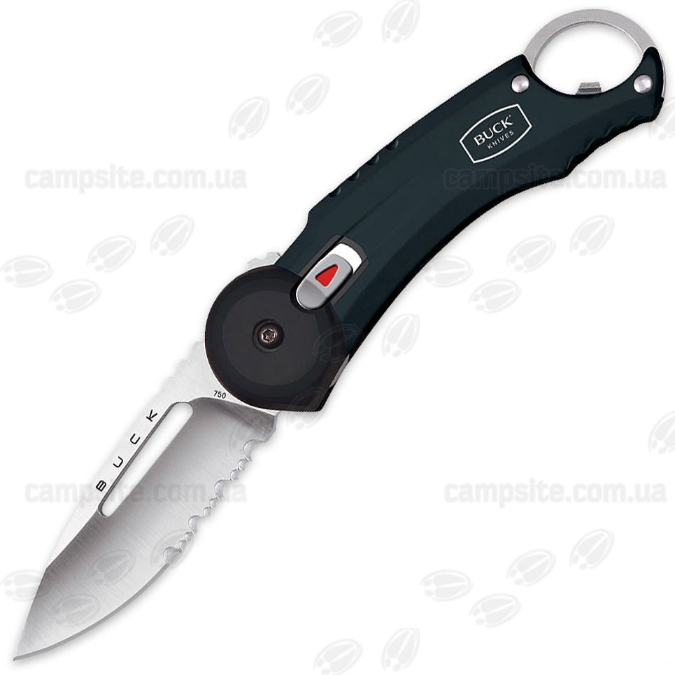 Нож складной Buck REDPOINT cat.3047, 420HC, черная рукоять, серрейтор 