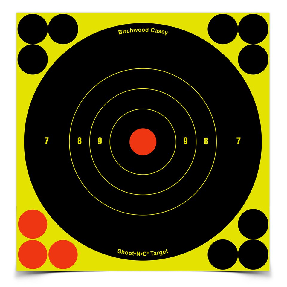 Мишень бумажная Birchwood Shoot•N•C® Bull's-eye Target 150мм