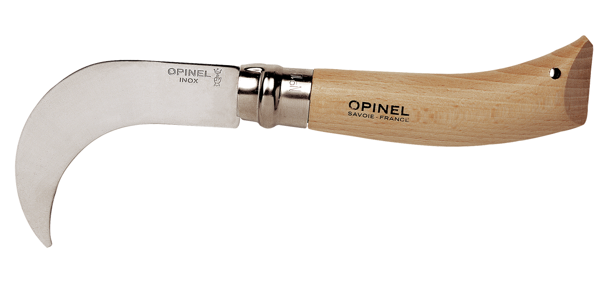 Нож садовый Opinel №10 с изогнутым лезвием, блистер