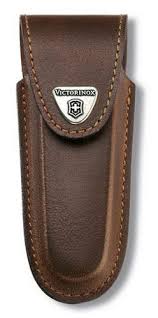 Чехол из нат.кожи Victorinox Leather Belt Pouch коричневый с застежкой на липучке