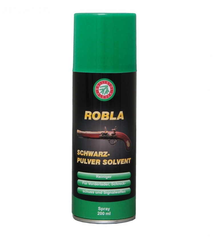 Средство для удаления черного пороха Ballistol Robla Schwarzpulver Solvent spray 200мл