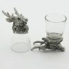 Набор из 2-х стопок RORO с оленем в серебряном цвете
