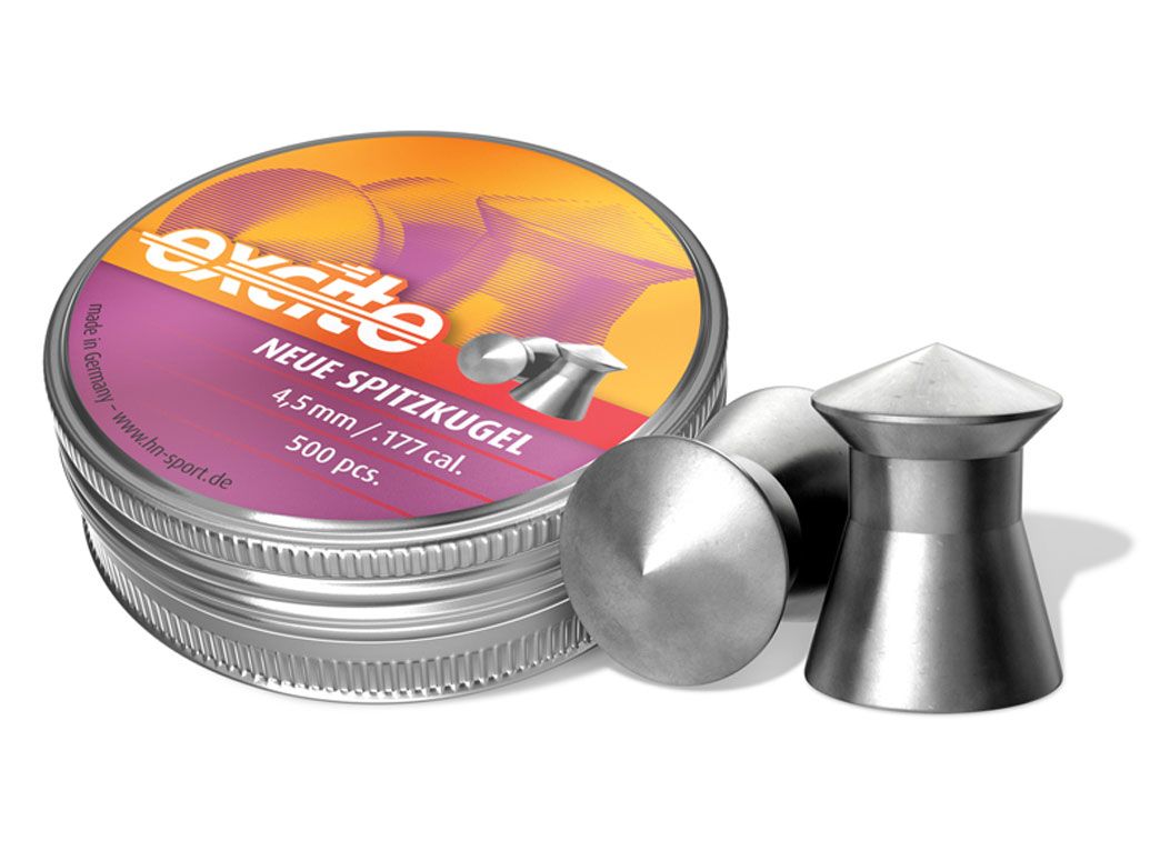 Пули для пневматического оружия Excite Neue Spitzkugel cal.4.50, 500шт/уп, вес пули 0.55г