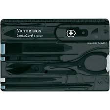 Швейцарская карта Victorinox SwissCard Lite черный полупрозрачный