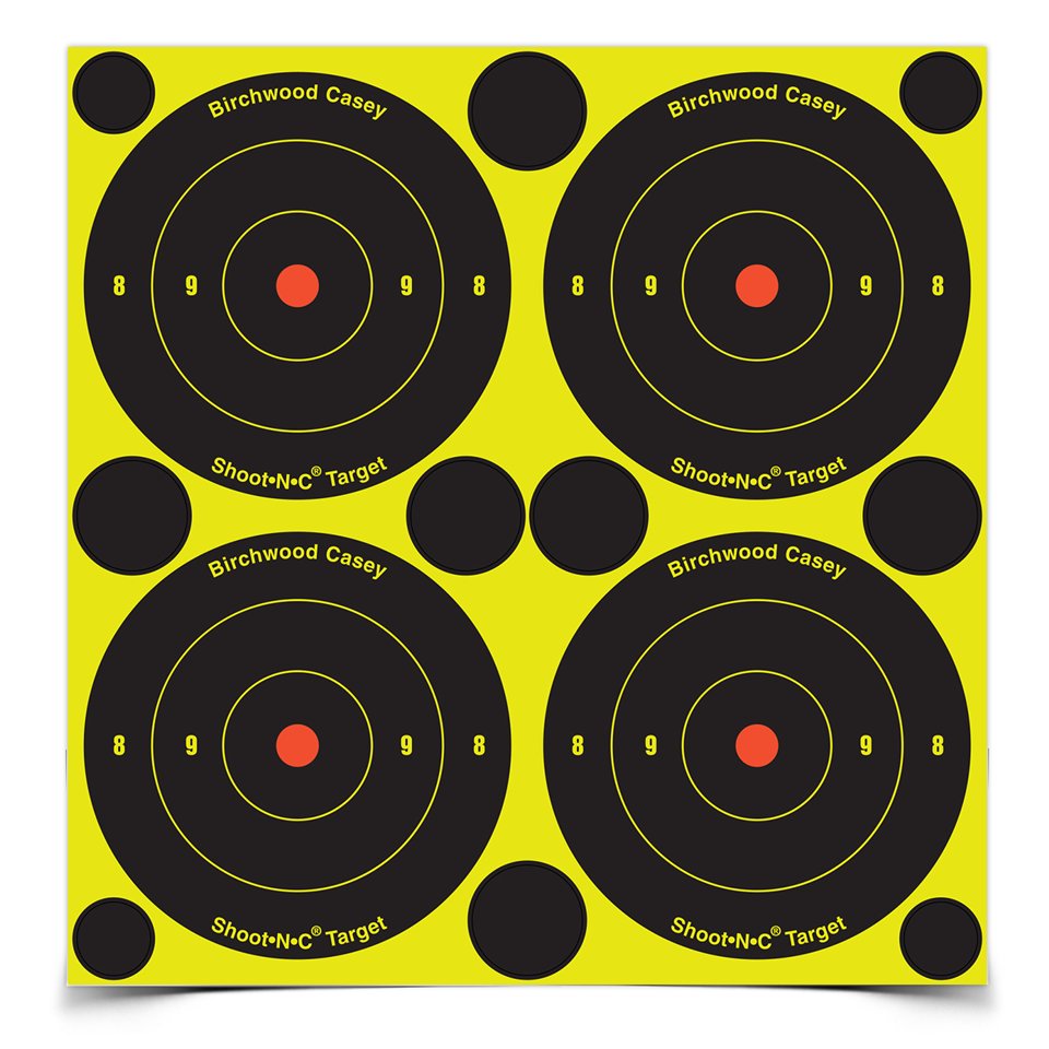 Мишень бумажная Birchwood Shoot•N•C® Bull's-eye Target 80мм