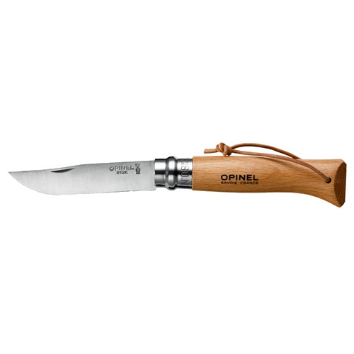 Нож Opinel №8VRI с кожаным шнурком