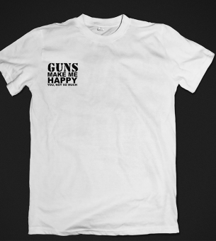 Футболка GUNFAN “Guns Make Me Happy”