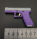 Пистолет модель металлическая Glock 17 фиолетовый