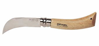 Нож садовый Opinel №8 с изогнутым лезвием, блистер.