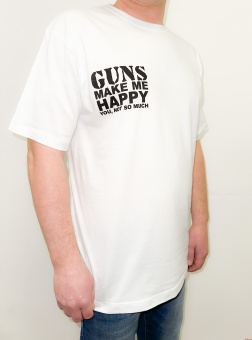 Футболка GUNFAN “Guns Make Me Happy”