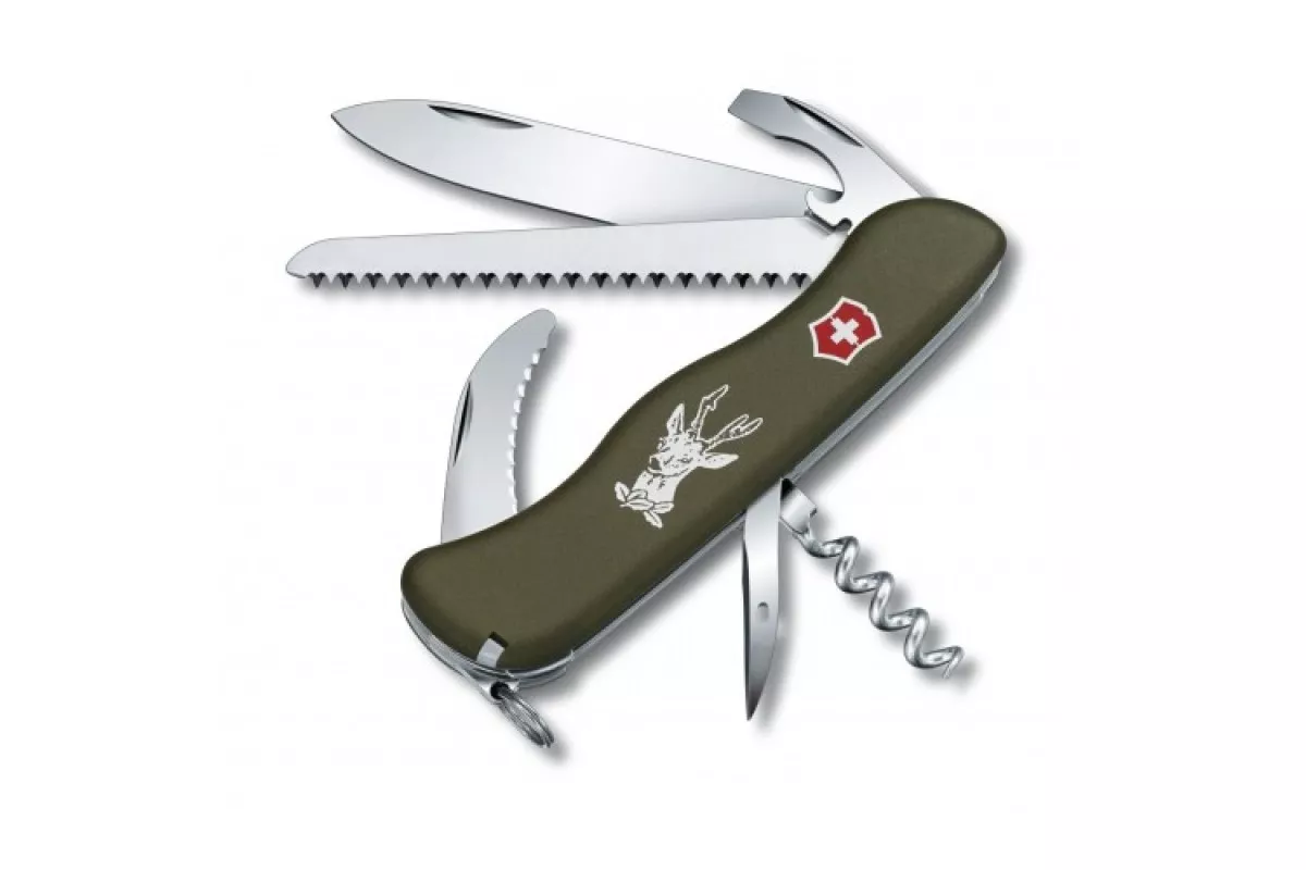 Нож перочинный Victorinox Hunter 111мм 13 функций зеленый