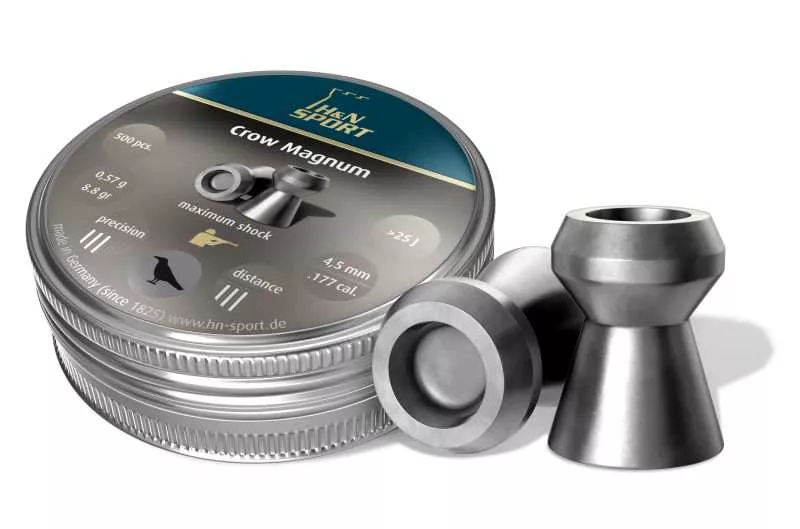 Пули для пневматического оружия H&N Crow Magnum cal.5,50, 200шт/уп, вес пули 1,18г.