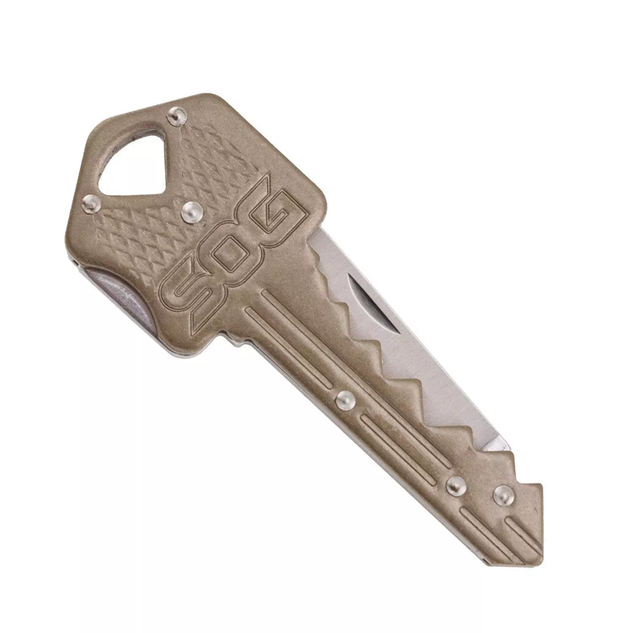 Брелок SOG ключ-нож цвет стальной матовый