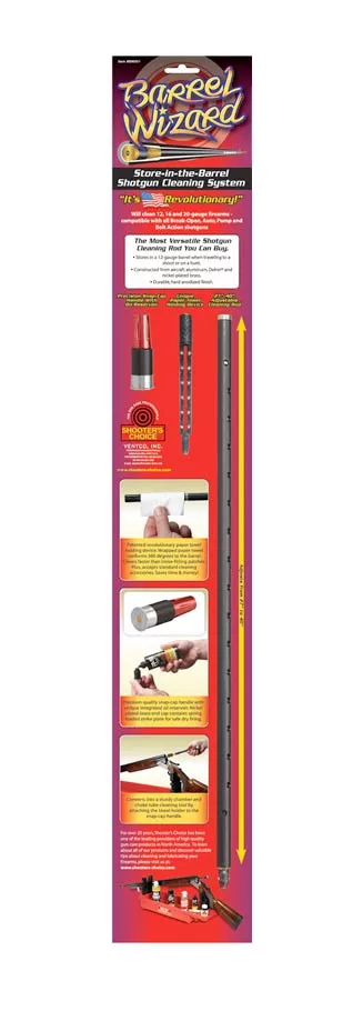 Шомпол для гладкоствольного оружия Shooter's Choice Barrel Wizard Shortgun Cleaning System. 