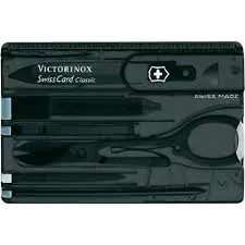 Швейцарская карта Victorinox SwissCard Lite черный полупрозрачный
