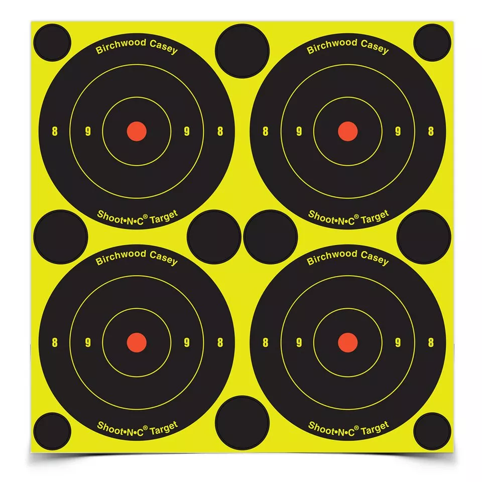 Мишень бумажная Birchwood Shoot•N•C® Bull's-eye Target 80мм