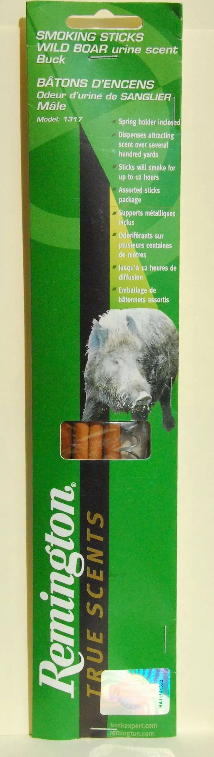 Приманка Remington для кабана - искуственный ароматизатор выделений самца, дымящ. палочки