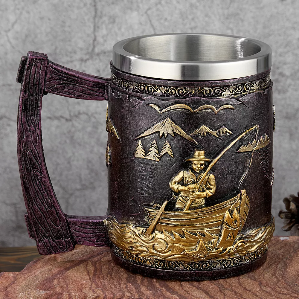 Кружка RORO с рыбаком, 600ml YW-11933